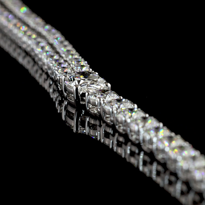 14.20 CTTW Oval Lab Grown Diamond Special Necklace 16" (E Color and VS1 Clarity)