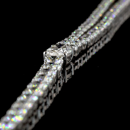 14.20 CTTW Oval Lab Grown Diamond Special Necklace 16" (E Color and VS1 Clarity)