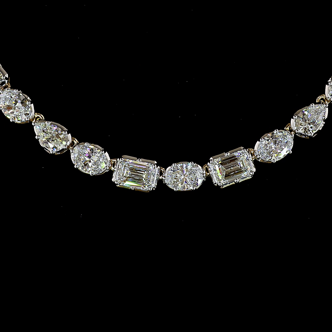 3.86 CTTW MIX Lab Grown Diamond Special Necklace 16.5" (E Color and VS1 Clarity)