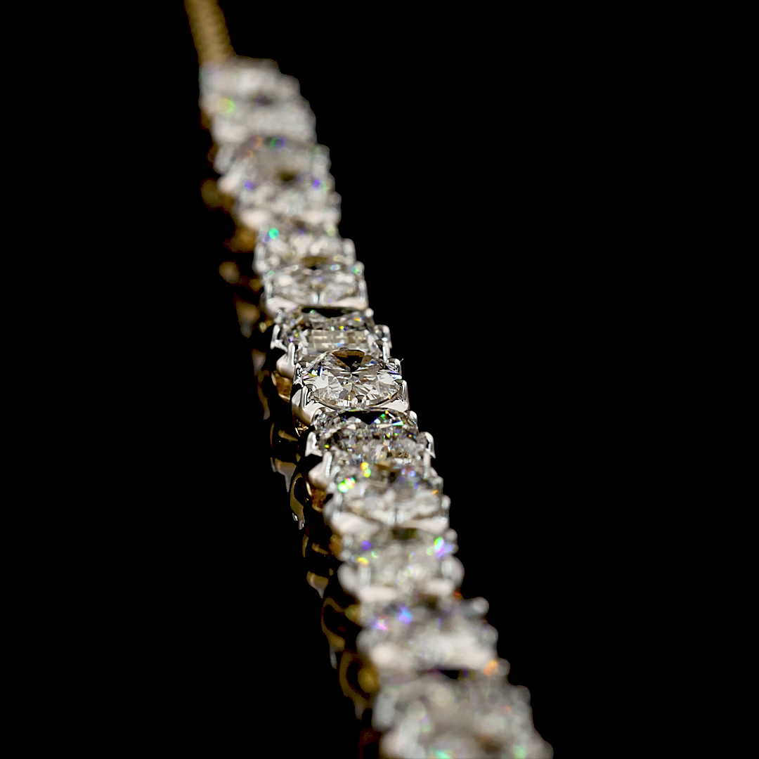 3.86 CTTW MIX Lab Grown Diamond Special Necklace 16.5" (E Color and VS1 Clarity)