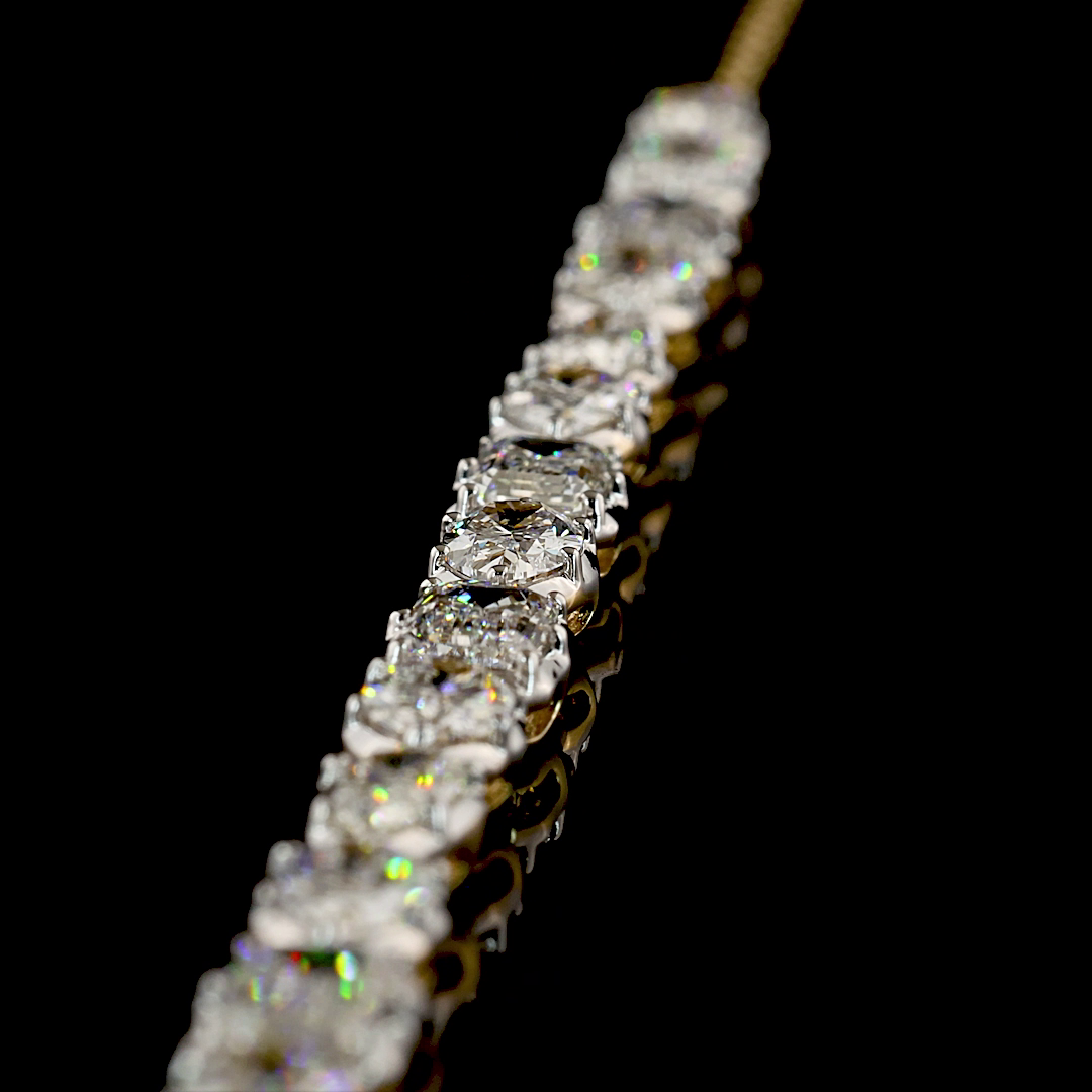 3.86 CTTW MIX Lab Grown Diamond Special Necklace 16.5" (E Color and VS1 Clarity)