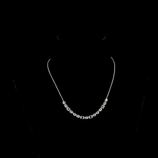 3.92 CTTW MIX Lab Grown Diamond Tennis Necklace 16" (E Color and VS1 Clarity)