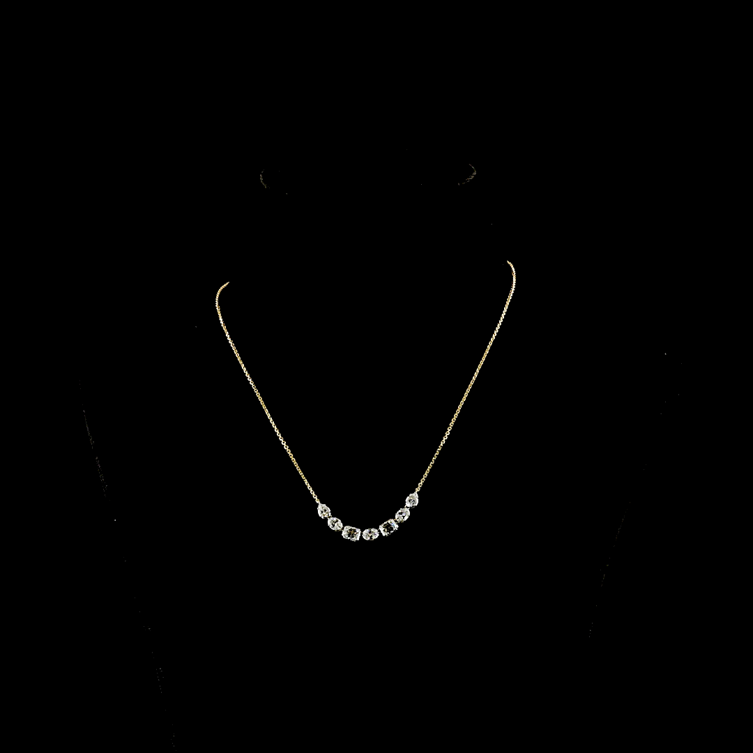 1.87 CTTW MIX Lab Grown Diamond Tennis Necklace 16" (E Color and VS1 Clarity)