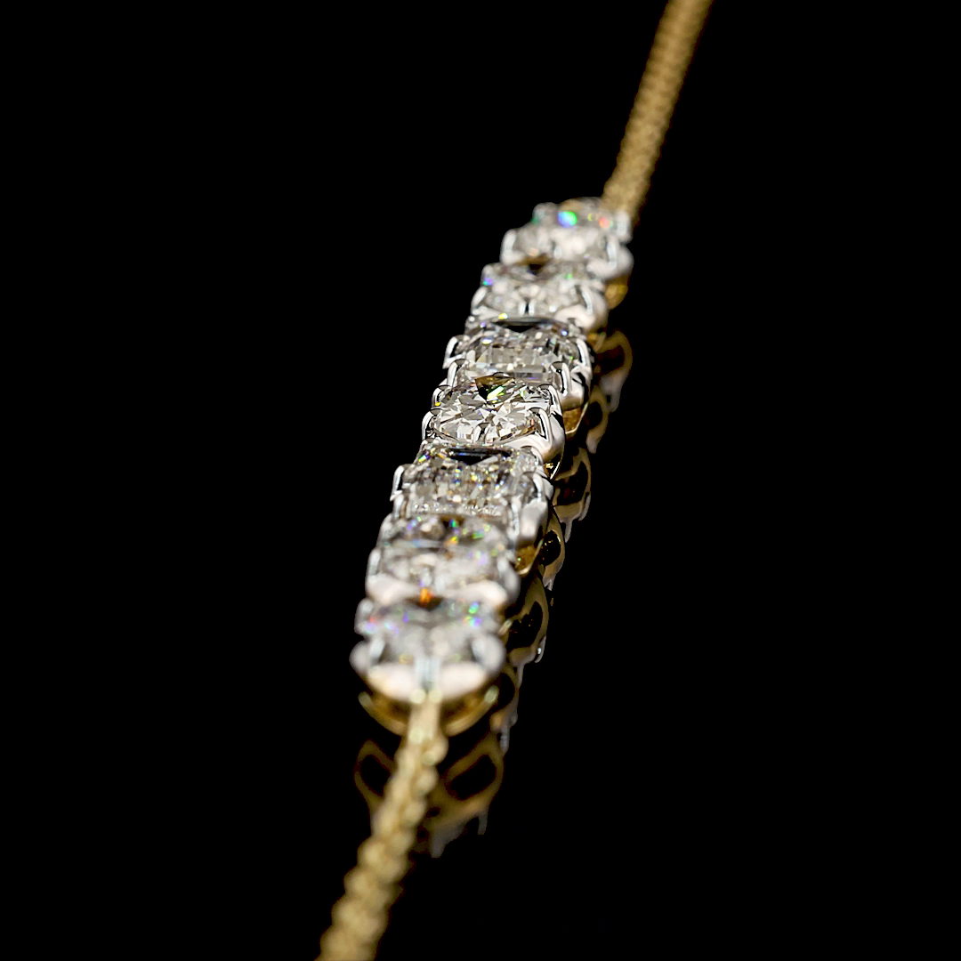 1.87 CTTW MIX Lab Grown Diamond Tennis Necklace 16" (E Color and VS1 Clarity)
