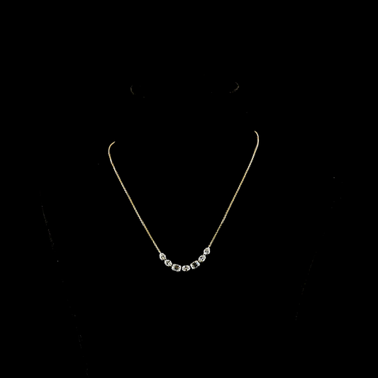 1.87 CTTW MIX Lab Grown Diamond Tennis Necklace 16" (E Color and VS1 Clarity)
