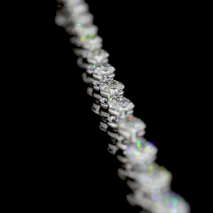 9.81 CTTW Marquise Lab Grown Diamond Station Necklace 16.5" (E Color and VS1 Clarity)