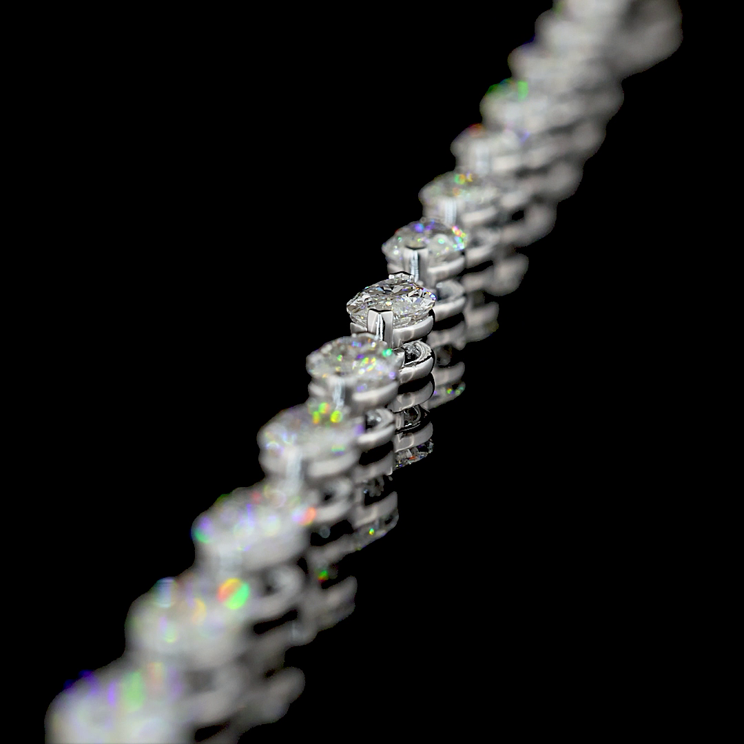 9.81 CTTW Marquise Lab Grown Diamond Station Necklace 16.5" (E Color and VS1 Clarity)