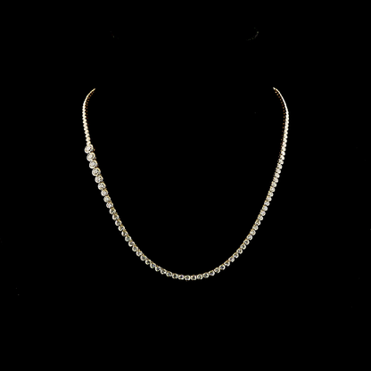 5.71 CTTW Round Lab Grown Diamond Riviera Necklace 16.5" (F Color and VS1 Clarity)