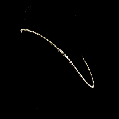 5.71 CTTW Round Lab Grown Diamond Riviera Necklace 16.5" (F Color and VS1 Clarity)