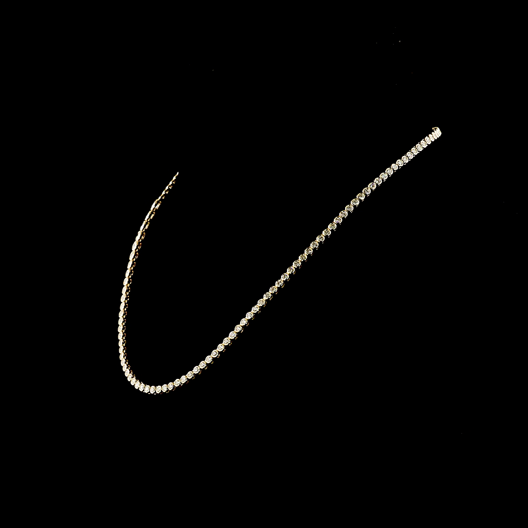 5.71 CTTW Round Lab Grown Diamond Riviera Necklace 16.5" (F Color and VS1 Clarity)