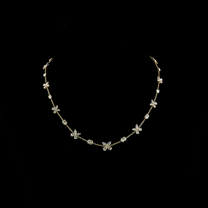 5.10 CTTW MIX Lab Grown Diamond Station Necklace 16.5" (F Color and VS1 Clarity)