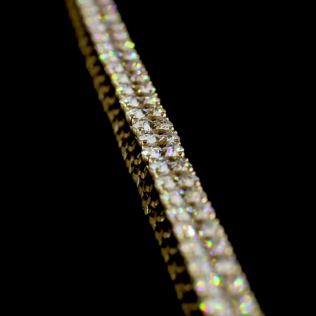 20.53 CTTW Round Lab Grown Diamond Tennis Necklace 16.5" (E/F Color and VS1/VS Clarity)