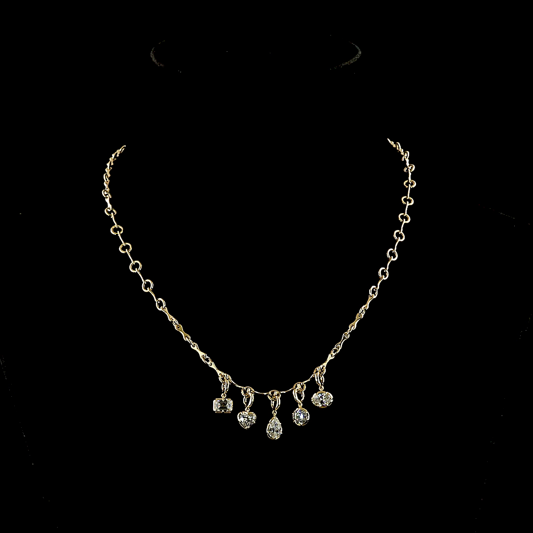2.67 CTTW MIX Lab Grown Diamond Special Necklace 16.5" (E Color and VS1 Clarity)