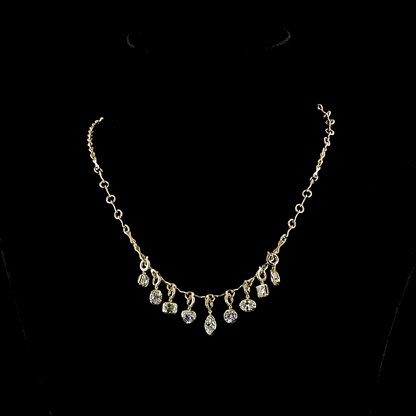 4.66 CTTW MIX Lab Grown Diamond Station Necklace 16" (E Color and VS1 Clarity)