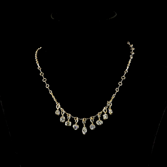 4.66 CTTW MIX Lab Grown Diamond Station Necklace 16" (E Color and VS1 Clarity)