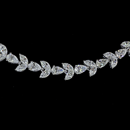 11.97 CTTW Pear Lab Grown Diamond Special Necklace 16" (E Color and VS1 Clarity)