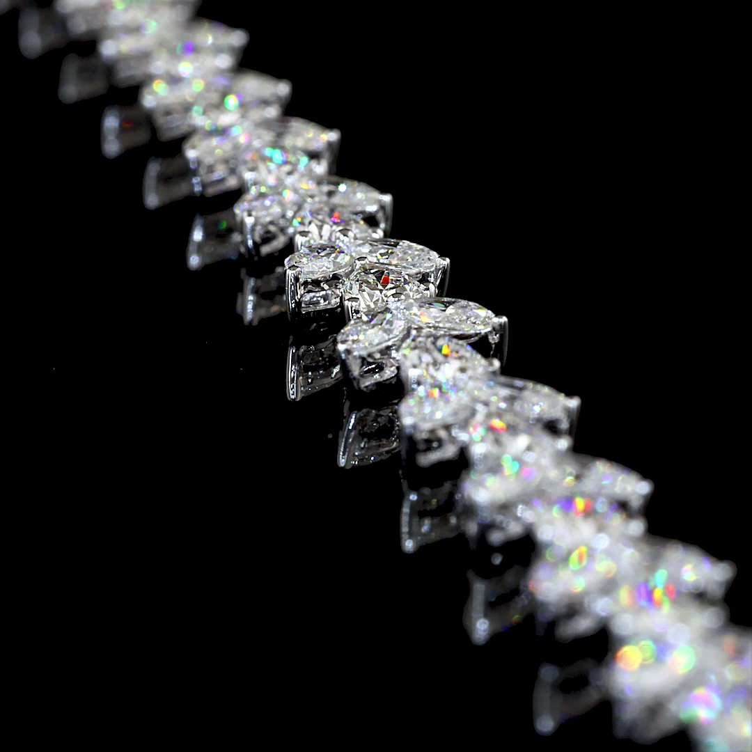 11.97 CTTW Pear Lab Grown Diamond Special Necklace 16" (E Color and VS1 Clarity)