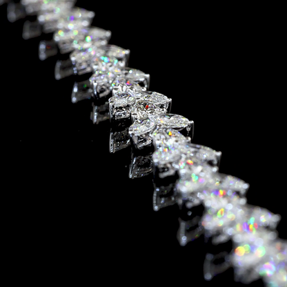 11.97 CTTW Pear Lab Grown Diamond Special Necklace 16" (E Color and VS1 Clarity)