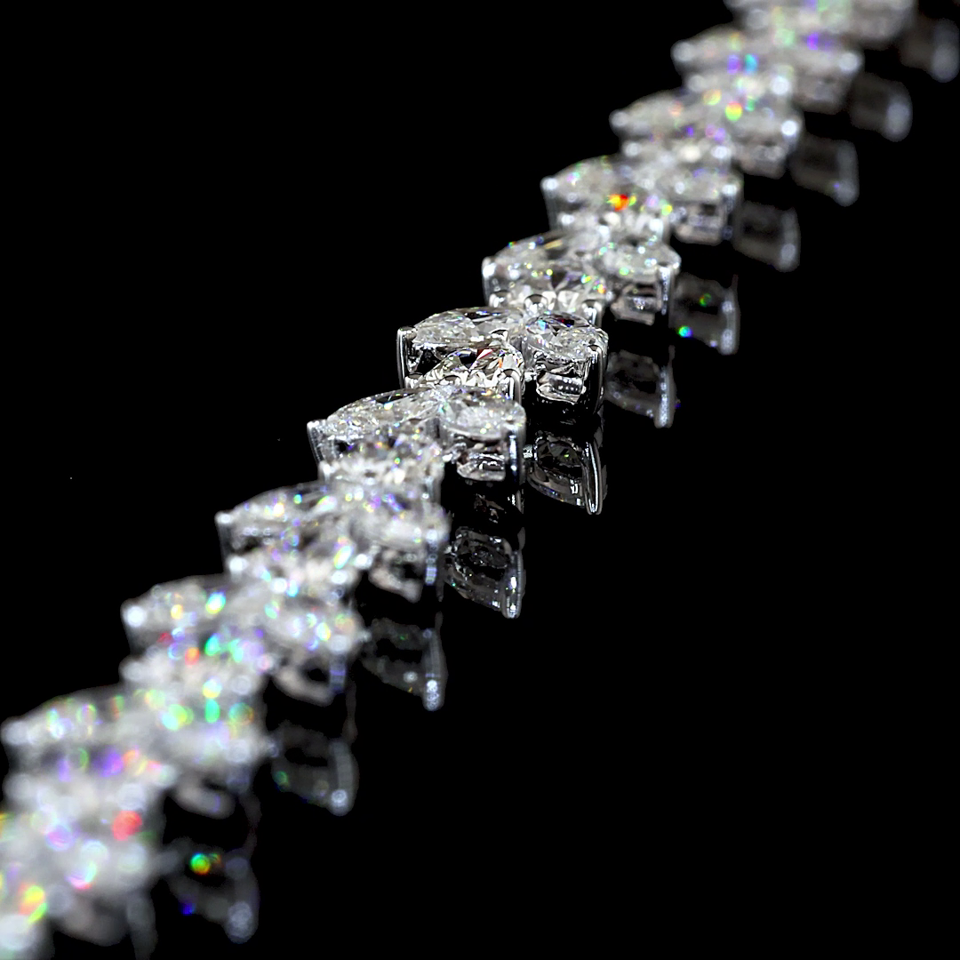 11.97 CTTW Pear Lab Grown Diamond Special Necklace 16" (E Color and VS1 Clarity)