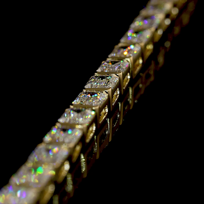 13.75 CTTW Emerald Lab Grown Diamond Tennis Necklace 16" (E Color and VS1 Clarity)