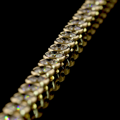 14.36 CTTW Round Lab Grown Diamond Tennis Necklace 16" (E Color and VS1 Clarity)