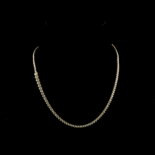5.48 CTTW Round Lab Grown Diamond Riviera Necklace 16.5" (E Color and VS1 Clarity)