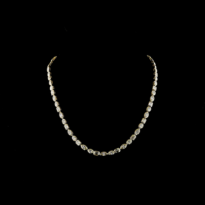 18.04 CTTW MIX Lab Grown Diamond Tennis Necklace 16.5" (E Color and VS1 Clarity)