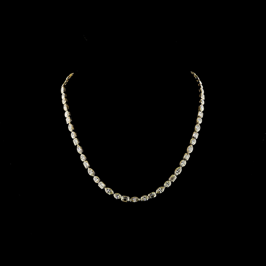 18.04 CTTW MIX Lab Grown Diamond Tennis Necklace 16.5" (E Color and VS1 Clarity)