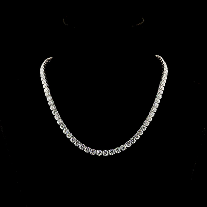 39.77 CTTW Round Lab Grown Diamond Tennis Necklace 16.5" (F Color and VS1 Clarity)