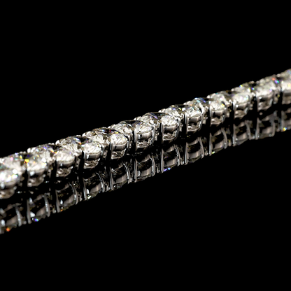 39.77 CTTW Round Lab Grown Diamond Tennis Necklace 16.5" (F Color and VS1 Clarity)