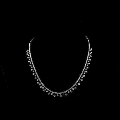 7.32 CTTW Round Lab Grown Diamond Special Necklace 16" (E Color and VS1 Clarity)