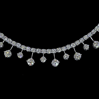 7.32 CTTW Round Lab Grown Diamond Special Necklace 16" (E Color and VS1 Clarity)