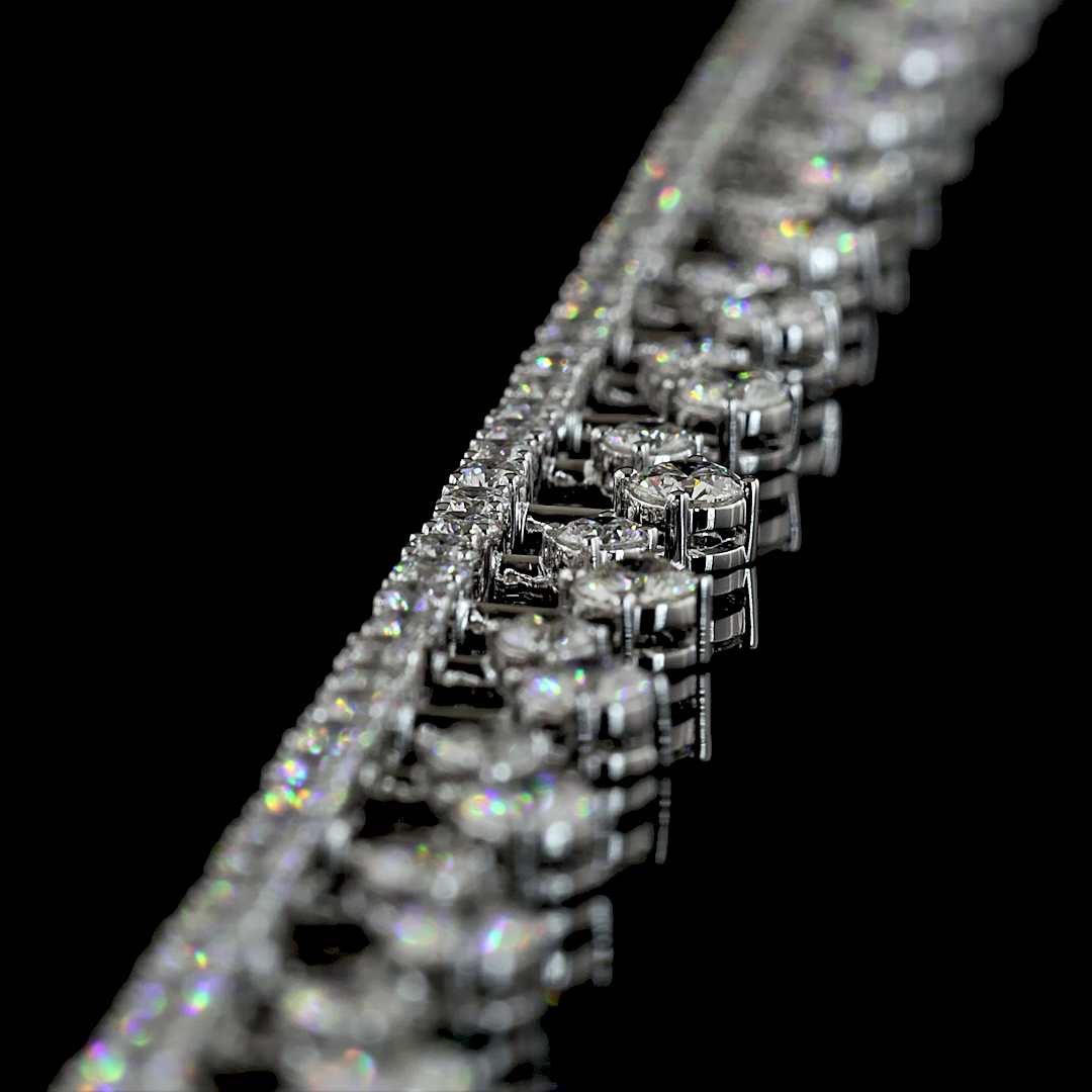 7.32 CTTW Round Lab Grown Diamond Special Necklace 16" (E Color and VS1 Clarity)
