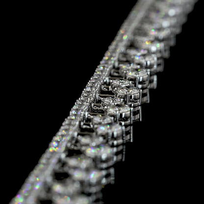 7.32 CTTW Round Lab Grown Diamond Special Necklace 16" (E Color and VS1 Clarity)