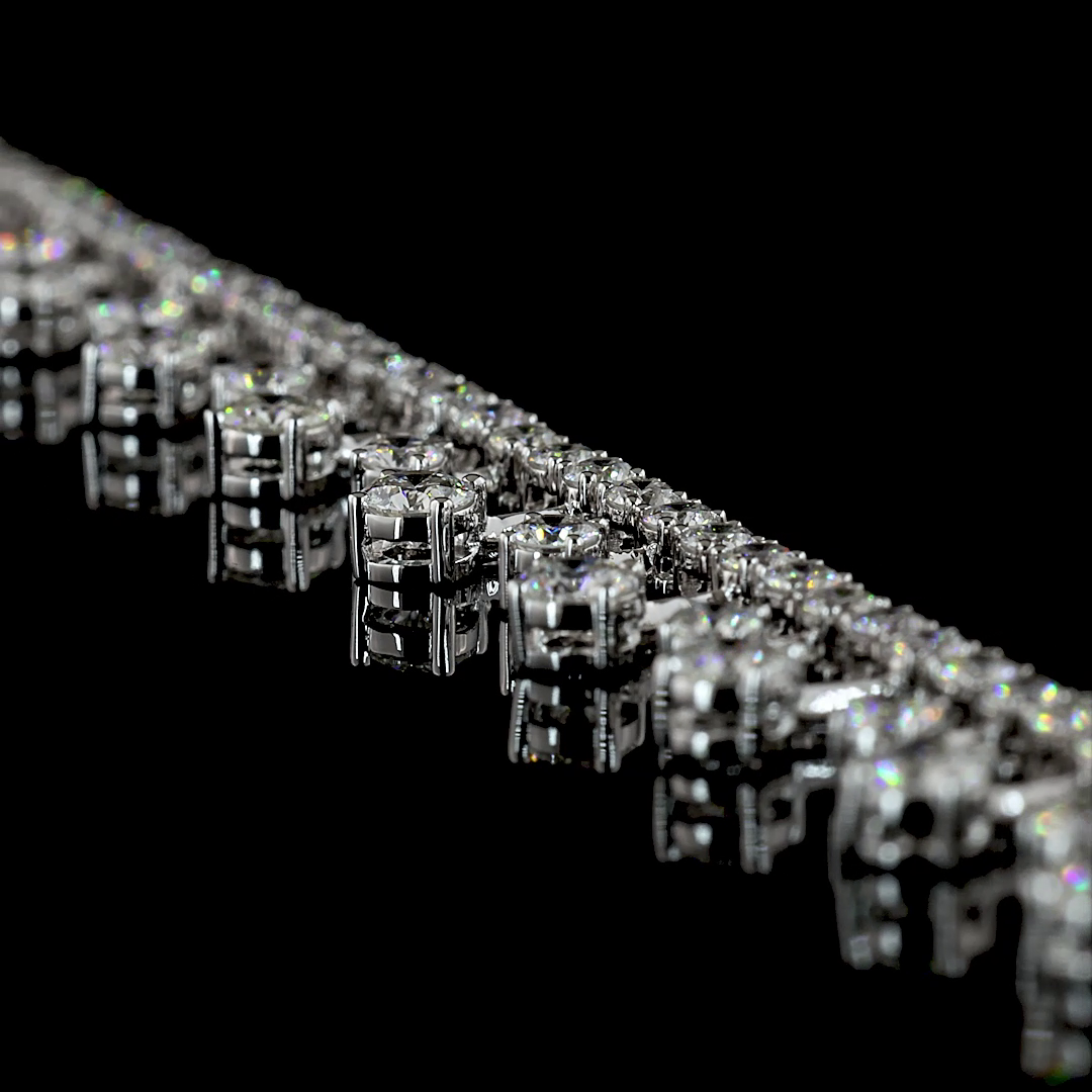 7.32 CTTW Round Lab Grown Diamond Special Necklace 16" (E Color and VS1 Clarity)