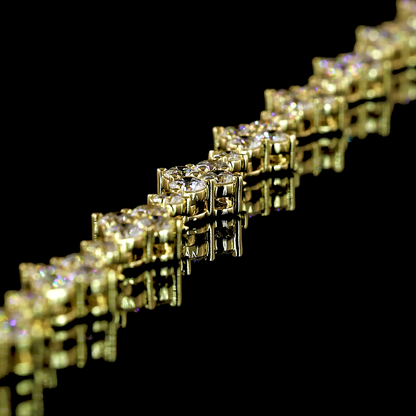 6.16 CTTW Round Lab Grown Diamond Tennis Necklace 16" (E Color and VS1 Clarity)