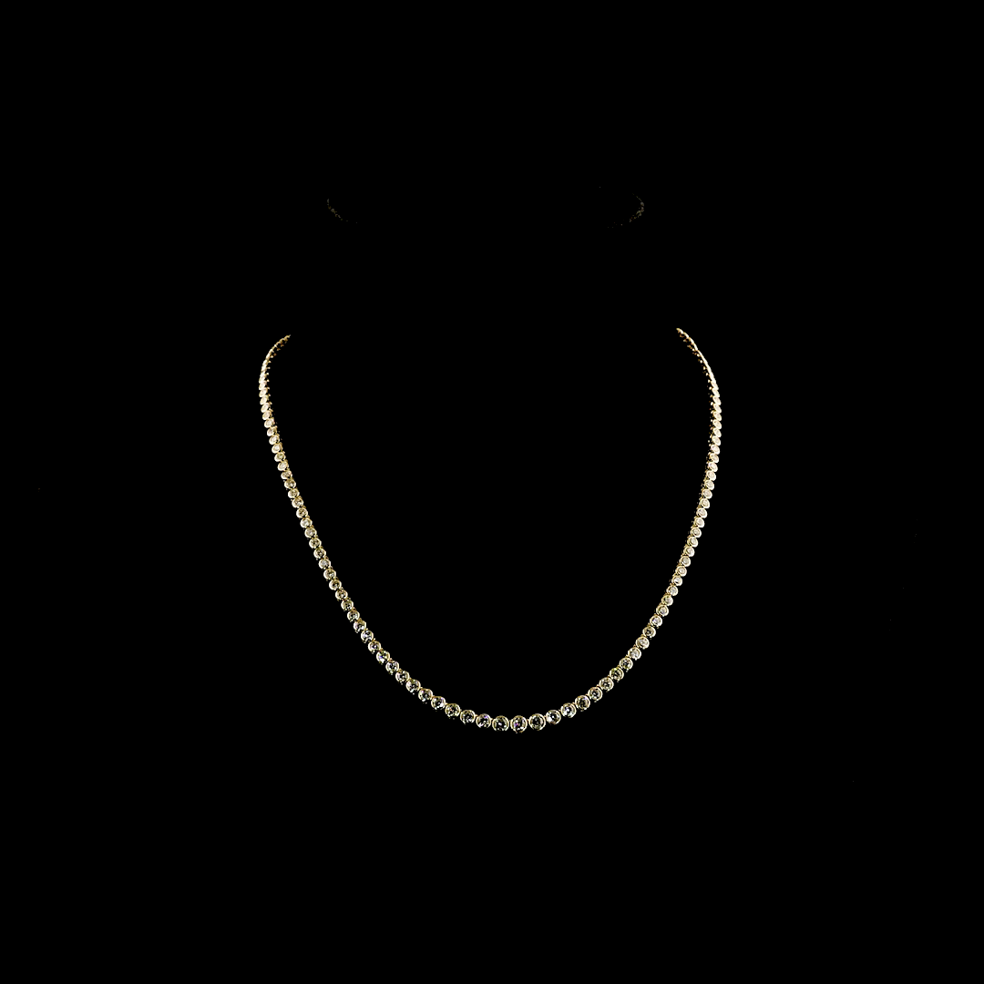 5.29 CTTW Round Lab Grown Diamond Riviera Necklace 16" (E Color and VS1 Clarity)