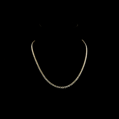 5.29 CTTW Round Lab Grown Diamond Riviera Necklace 16" (E Color and VS1 Clarity)