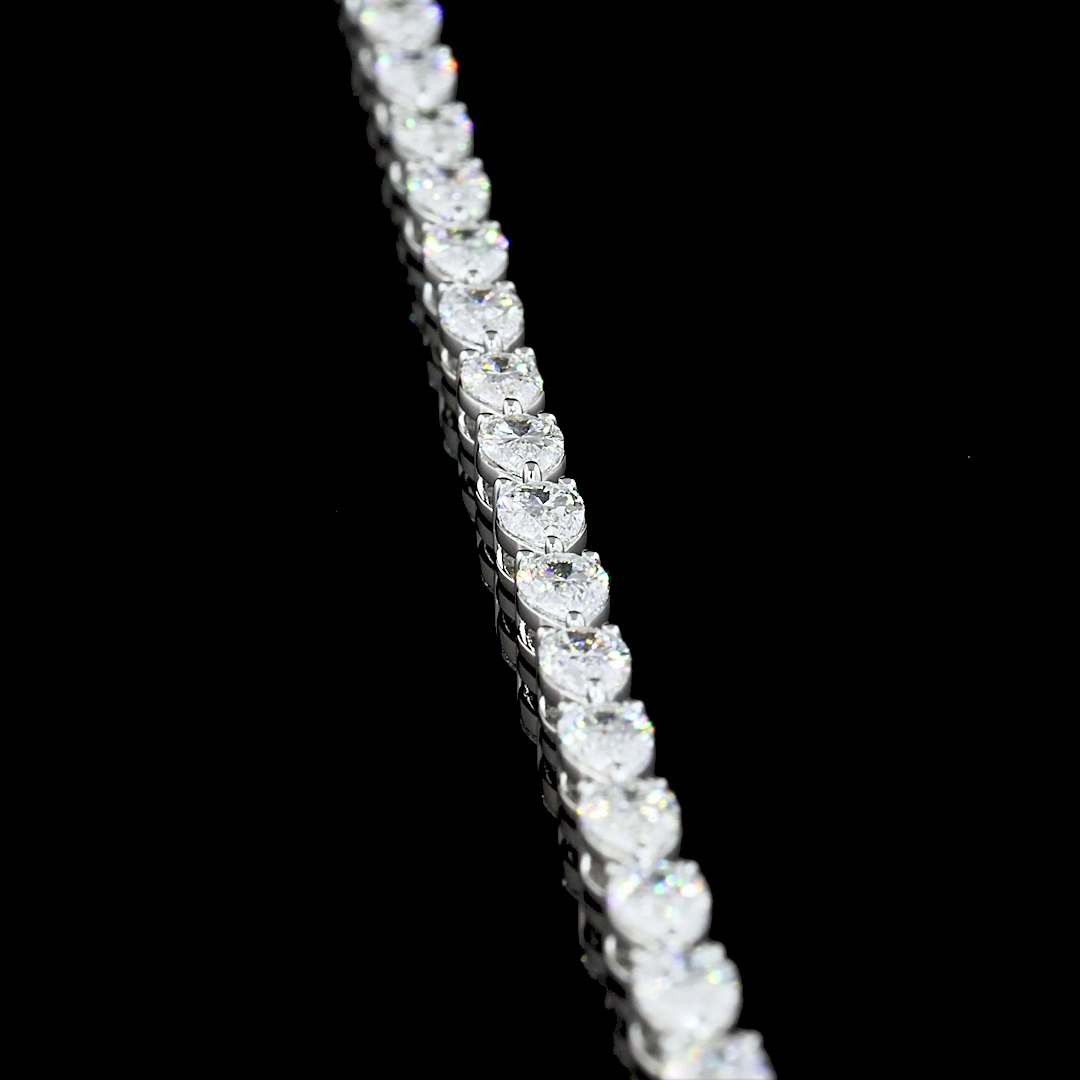 4.20 CTTW Pear Lab Grown Diamond Tennis Bracelet 7" (E Color and VS Clarity)