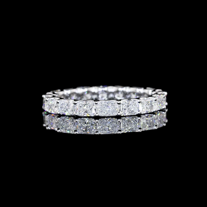 2.00 CTTW Radiant Lab Diamond Full Eternity Sz. 6 14k White Gold E Color and VS Clarity jewelry-spot-usa