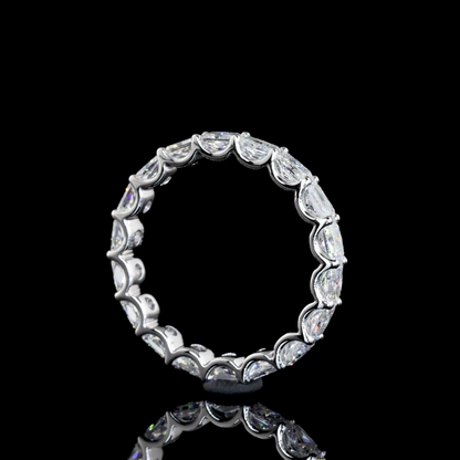 2.00 CTTW Radiant Lab Diamond Full Eternity Sz. 6 14k White Gold E Color and VS Clarity jewelry-spot-usa
