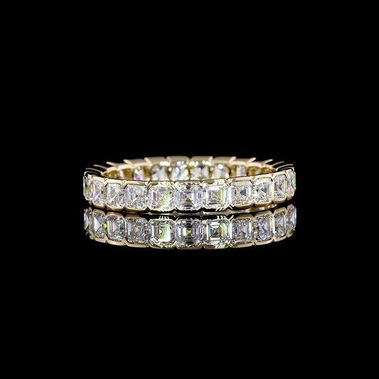 1.98 CTTW Asscher Lab Diamond Full Eternity Sz. 6 (E Color and VS1 Clarity)