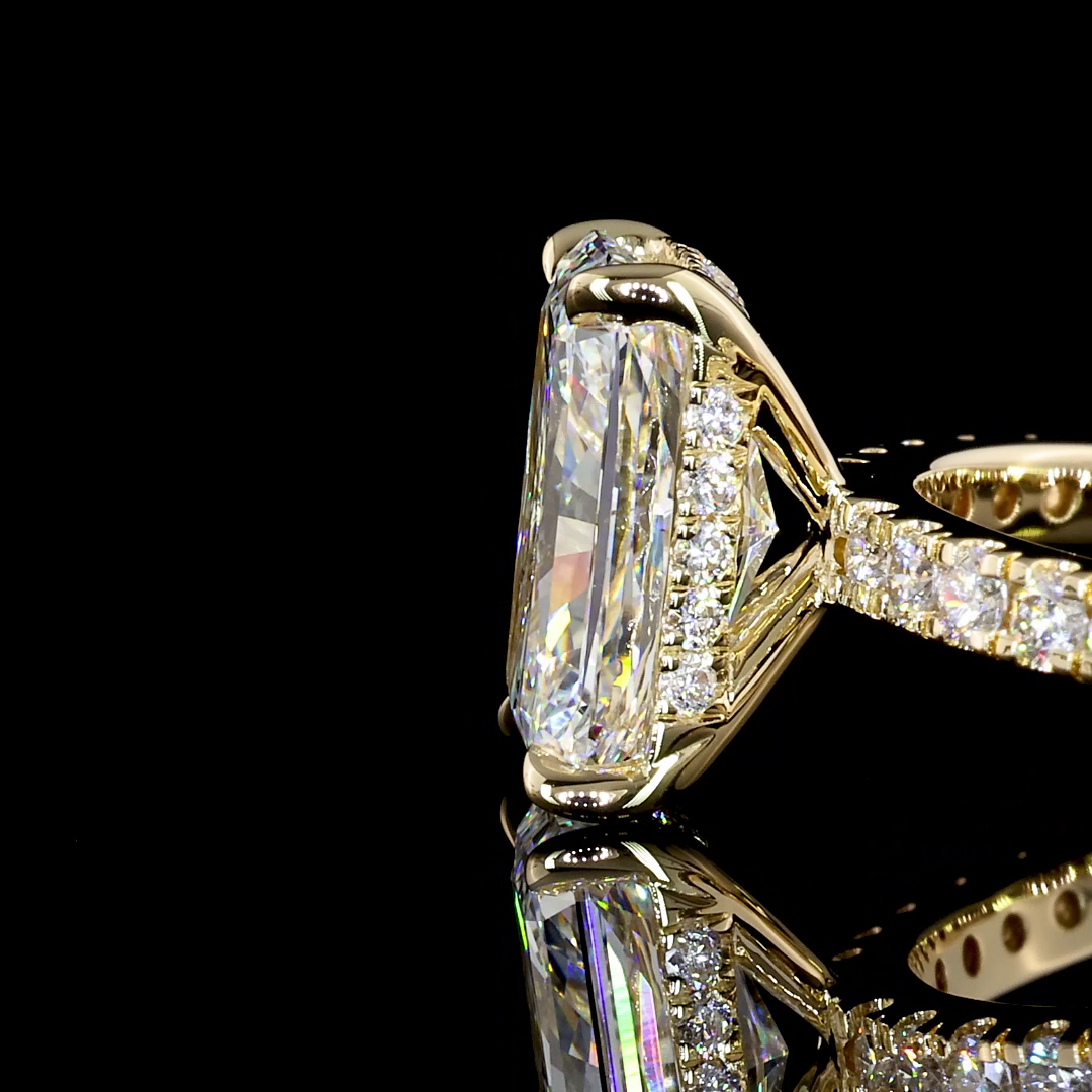 2.34 CTTW Radiant Lab Grown Diamond Hidden Halo Ring Sz. 6 (D Color and VS1 Clarity)