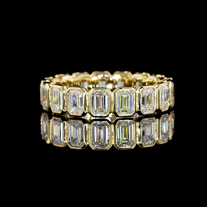 3.03 CTTW Emerald Lab Diamond Full Eternity Sz. 6.5 14k Yellow Gold E/D Color and VS/VS1 Clarity jewelry-spot-usa