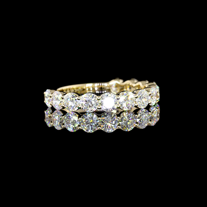 1.97 CTTW Round Lab Diamond 3/4 Eternity Band (E Color and VS Clarity)