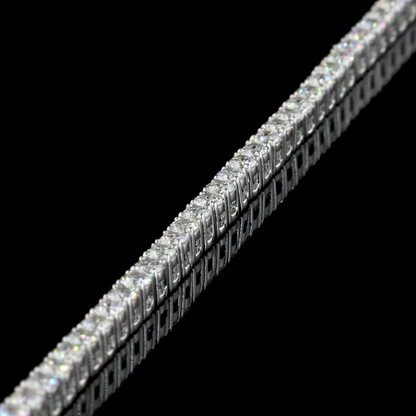 13.98 CTTW Round Lab Diamond Tennis Necklace 16" 14k White Gold (E Color and VS Clarity)