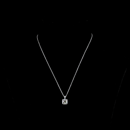 2.30 CTTW Cushion Brilliant Lab Diamond Cushion Brilliant Necklace Pendant 18" 14k White Gold J Color and SI1 Clarity jewelry-spot-usa