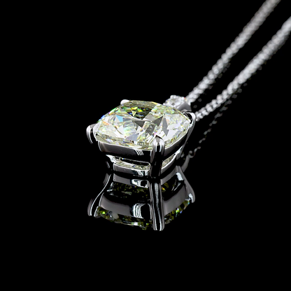 2.96 CTTW Cushion Modified Lab Grown Diamond Cushion Modified Necklace Pendant (J Color and VS1 Clarity)