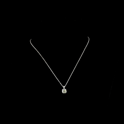 2.10 CTTW Square Antique Cushion Lab Diamond Square Antique Cushion Necklace Pendant 18" 14k White Gold J Color and VS2 Clarity jewelry-spot-usa