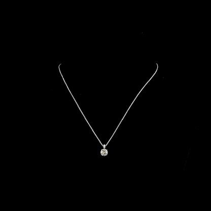 1.34 CTTW Round Lab Grown Diamond Round Necklace Pendant (J Color and VVS2 Clarity)